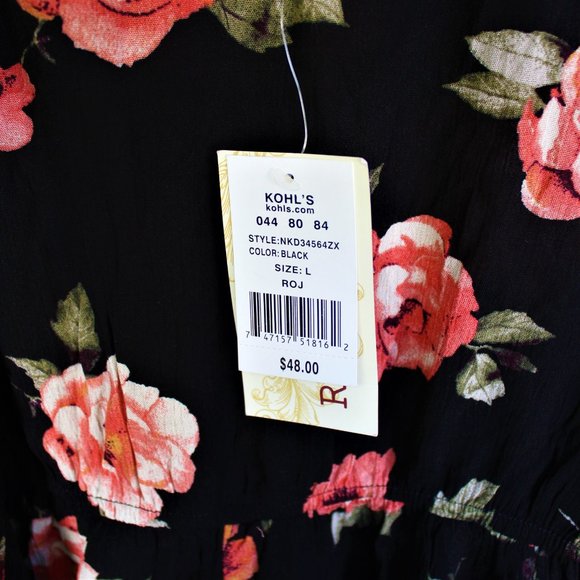 NWT Rewind black floral romper - Picture 4 of 8